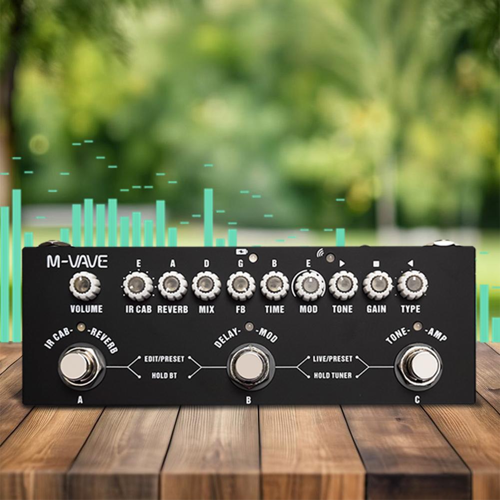 Multifunctional Digital Electric Guitar Effector with Delay Reverb MOD IR Cab Digital Multi Effects Guitar Pedal Effector