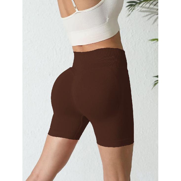 New Seamless Waist Shorts, Breathable Outdoor Sports And Fitness Pants, Hip Lifting Tight Yoga Pants, Peach Hip Compression Pants For Women