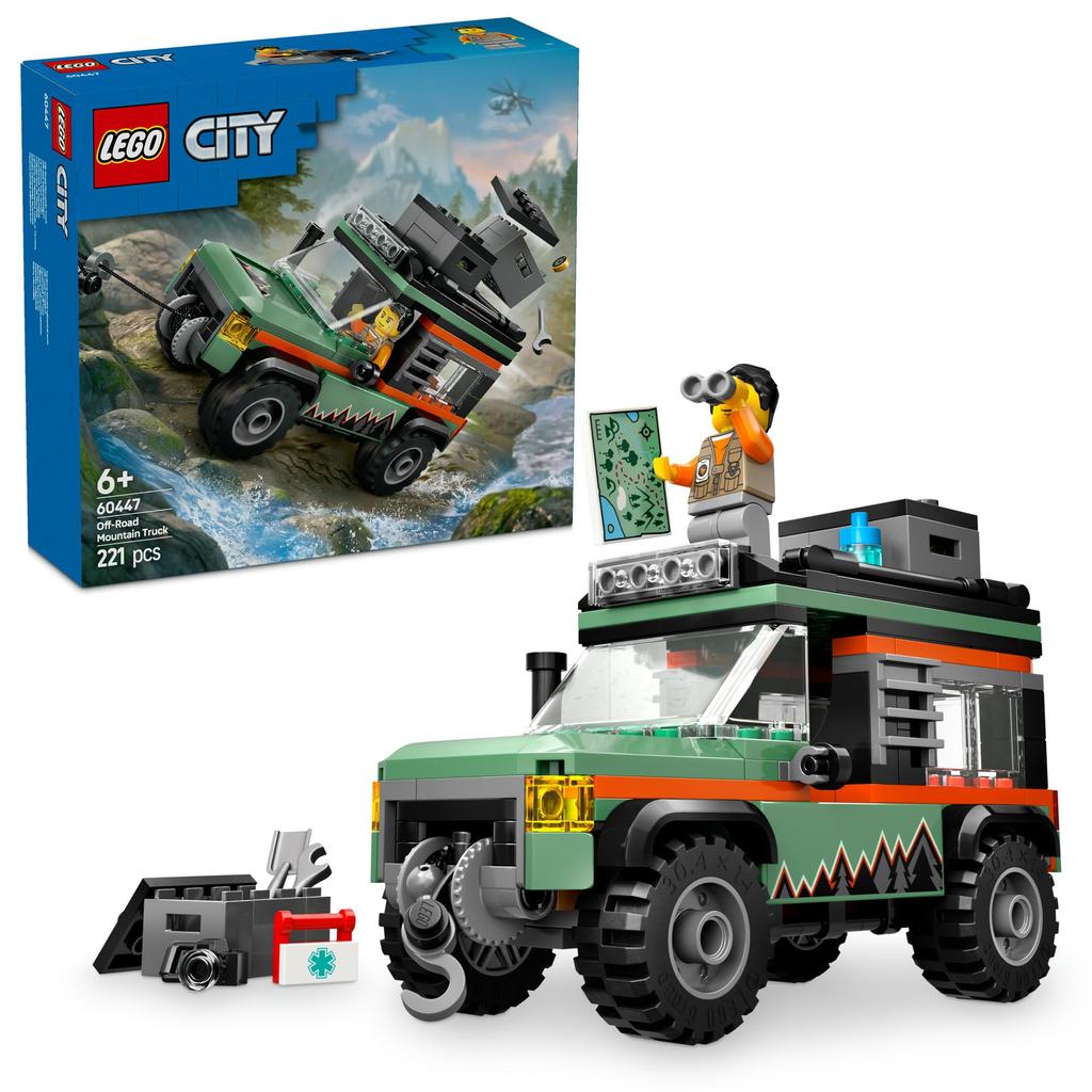 LEGO City 4WD Mountain Truck Toy Birthday Present Block Educational Boys Girls Children 6 Years Old 7 Years Old 8 Years Old 9 Years Old Vehicle Car