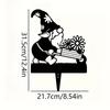 Gnome Garden Stake, Metal Polypropylene Classic Style Christmas Decor, Nature Themed Outdoor Yard Art, No Electricity Floor