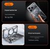 Compatible with iPhone 17 Air: Metal Hollow Heat-Dissipating Magnetic Stand Case for Apple 15/16 Pro Max.