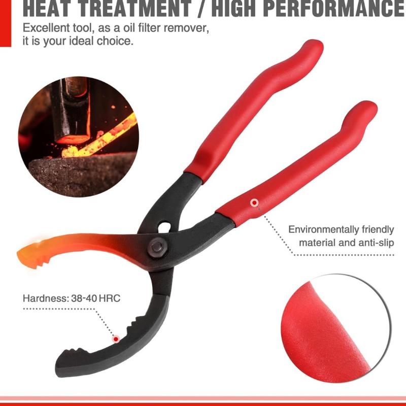 Oil Filter Wrench 12 Inch Adjustable Pliers Durable Nonslip Handles for Auto Oil Change Mechanic Garage