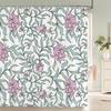 1 pièce Rideau de douche en tissu polyester à motif floral coloré Tissu imperméable Rideau de salle de bain Rideau de séparation anti-moisissure