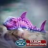 3D Printing Shark Full Movable Birthday Gift Realistic Animals Decorative Desktop Ornament 17.5cm