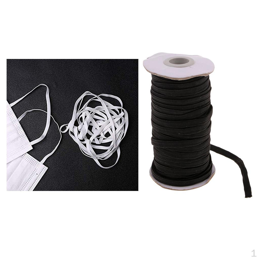 

114. Elastic Band, Cord, Trouser Elastic, Laundry Width 6mm чорний