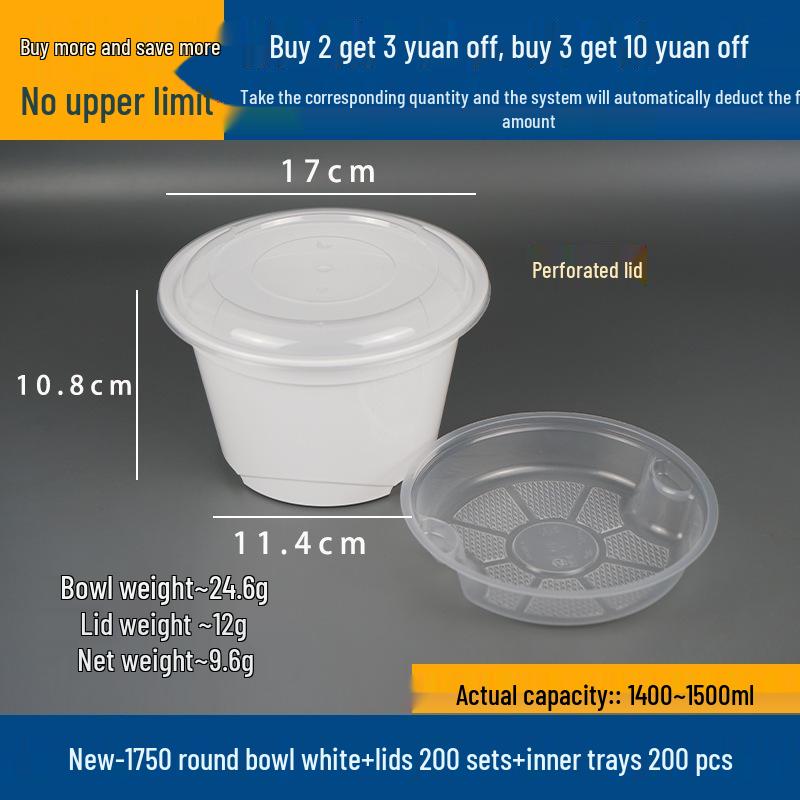 Doppelschichtige Takeaway-Box für Nudeln und Suppe - Nass-/Trocken-Trennung