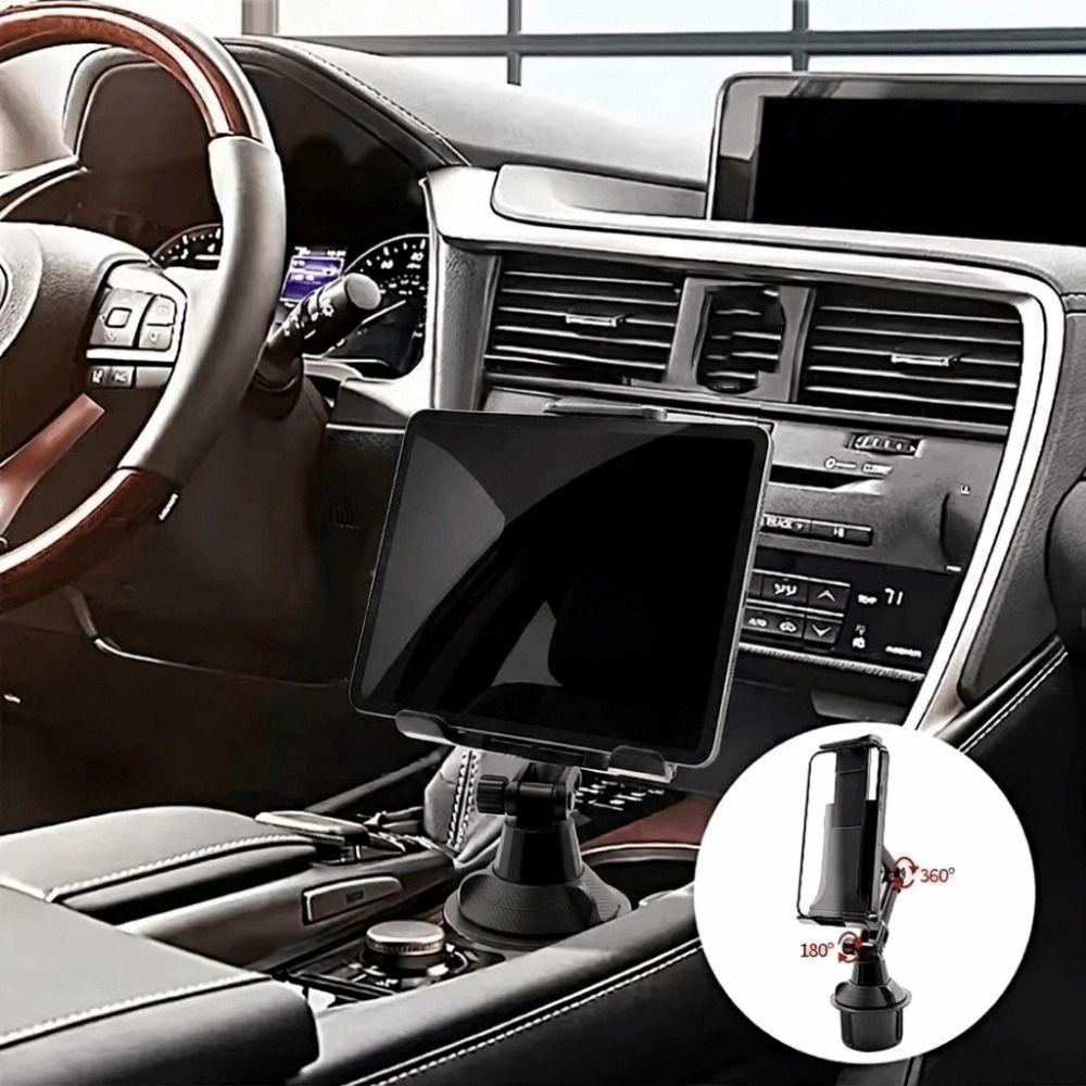 Hands-Free Car Cup Tablet Holder Mount 360 Degree Rotation Universal Phone Mount Car Cup Holder