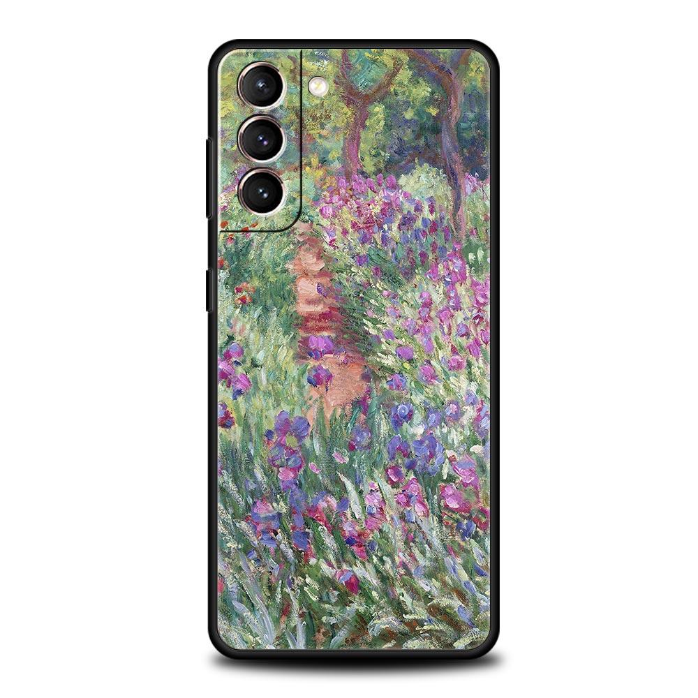 Чехол для телефона с картиной Клода Моне в стиле импрессионизма для Samsung Galaxy S25 S24 S23 FE S22 Ultra S20 S21 5G S10 Plus S10E Черная крышка Samsung S10e
