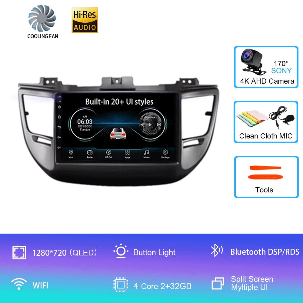 

Для Hyundai IX35 Tucson 3 2015 - 2018 Android 14 Автомобильное радио Мультимедиа Видеоплеер Навигация Carplay Авторадио CHINA