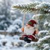 Christmas Gnome Garden Yard Swing Hanging Decoration Outdoor Resin Ornament