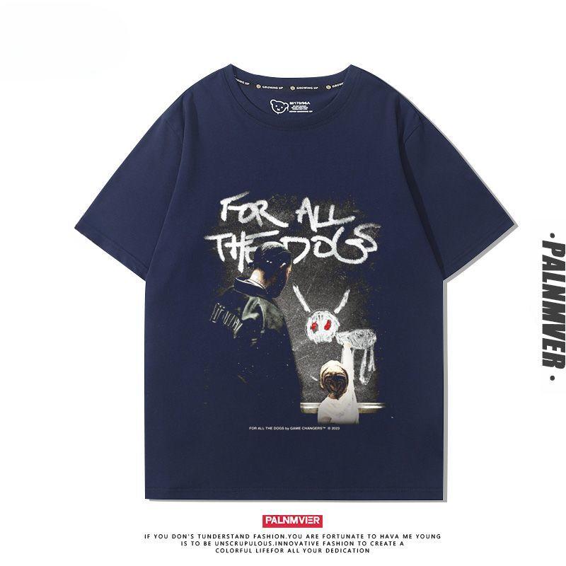 Hip Hop Drake Drake Nieuw Album voor All The Dogs Korte Mouw Heren T-Shirt Street Europese en Amerikaanse Trend Kleding Zomer