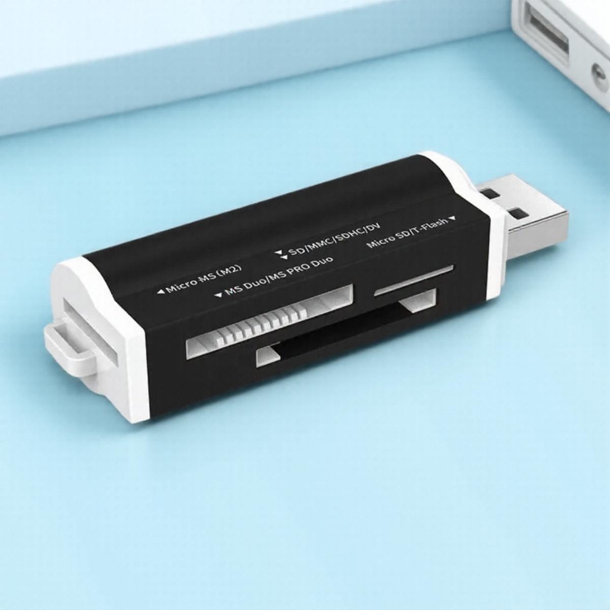 

High Speed USB 2 0 Card Reader for Micro SD SDHC TF MMC MS PRO DUO M2 Memory Stick All in One Multi Slot Adapter for PC Laptop чёрный