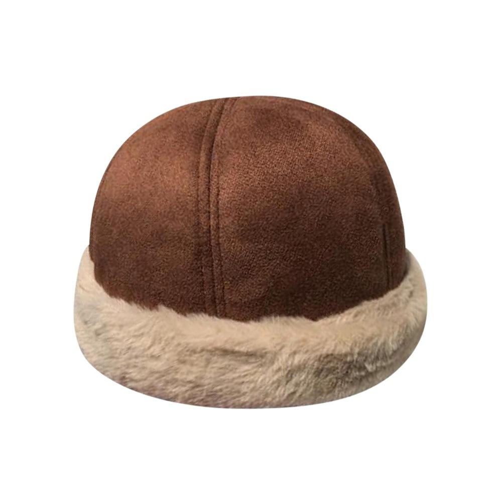 Versatile Winter Landlord Hats Retro Lamb Wool Hat Fahsion Melon Hat  Winter