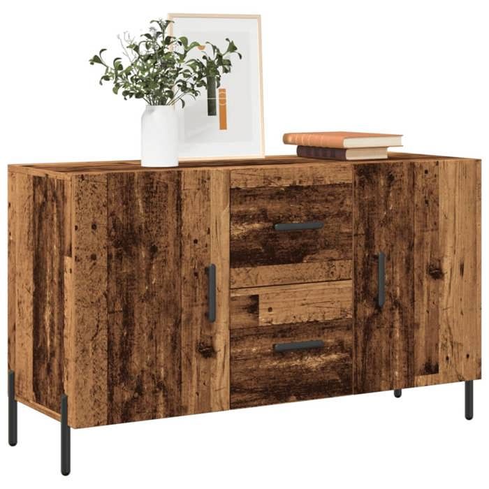 VidaXL Buffet vieux bois 100x36x60 cm bois d'ingénierie, meuble de rangement, meuble de rangement de cuisine, meuble de 857320
