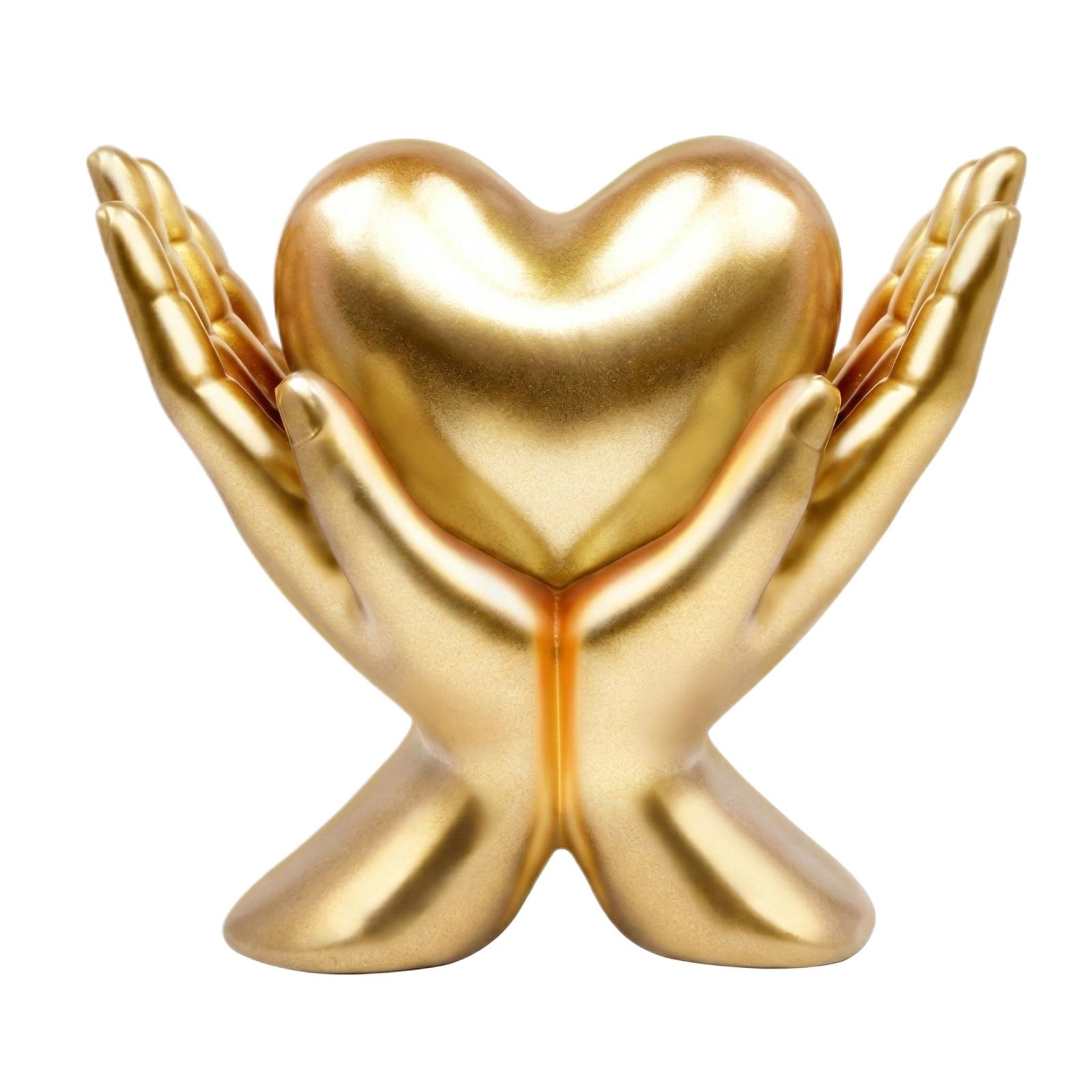 

Home Fireplace Mantel Decorations, Heart-shaped Ornaments And Accessories, Hand Sculptures For Living Rooms, Dining Rooms, And Studies. One Size