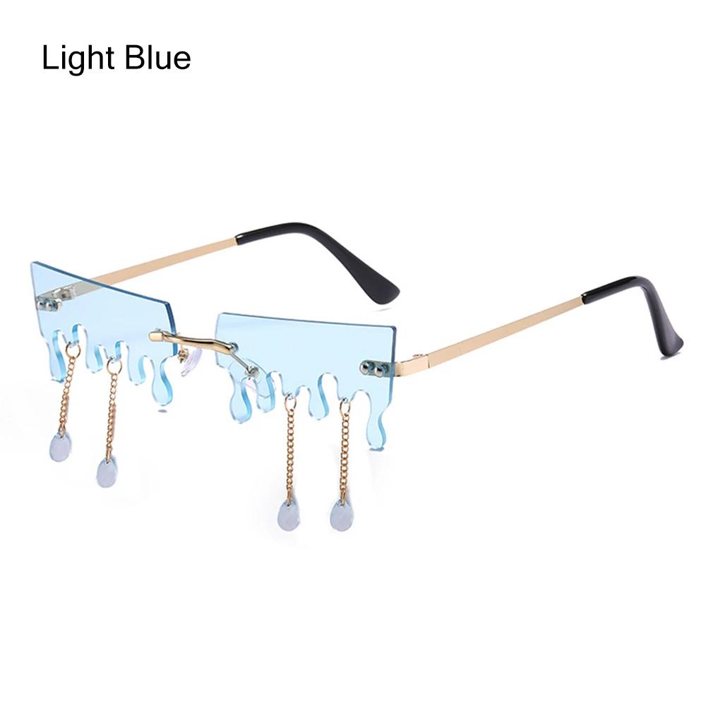 1PC Fashion Rimless Sunglasses Women Men Diamond Shape True Film Sun Glasses UV400 Trending Vintage Streetwear Narrow Eyewear