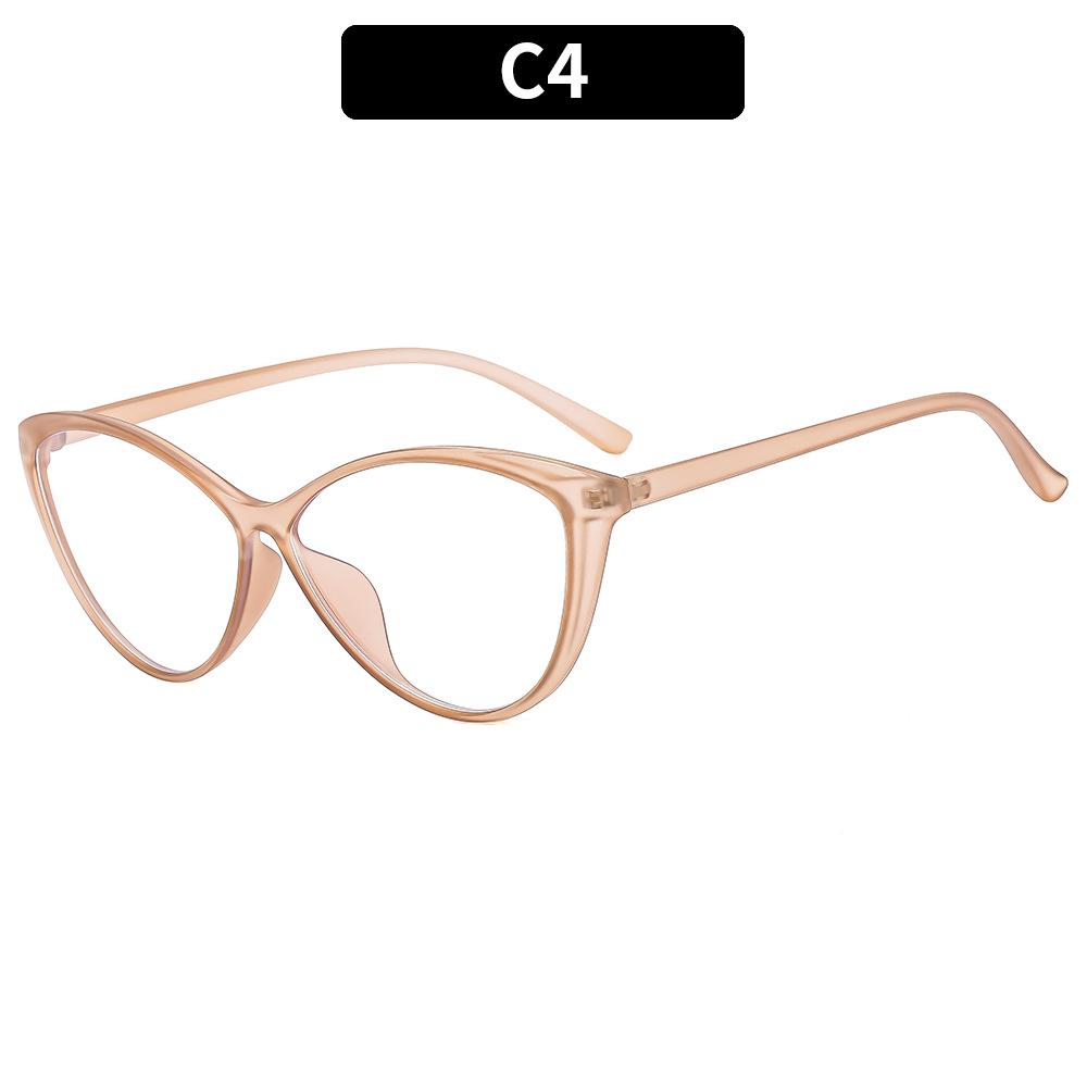 Fashion Korean Version Of The New Anti-Blue Cat Eye Flat Mirror Plain Face Literary Street Shot Glasses Frame Versatile Glasses Frame