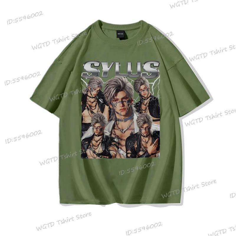 Sylus Love and Deepspace Cotton T-Shirt Vintage Streetwear Women Men Clothing Harajuku Y2k Short Sleeve Tee Loose Soft Tee Shirt