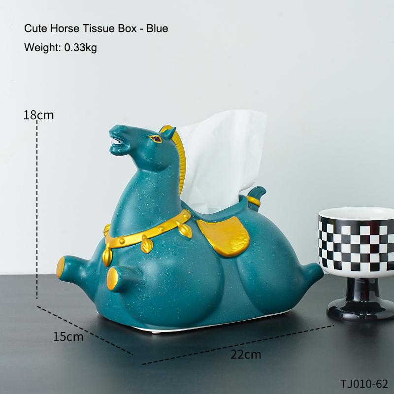 

Cute Horse Tissue Box Home Living Room Decoration Ornament Tissue Box Kitchen and Bathroom Storage Supplies Gift