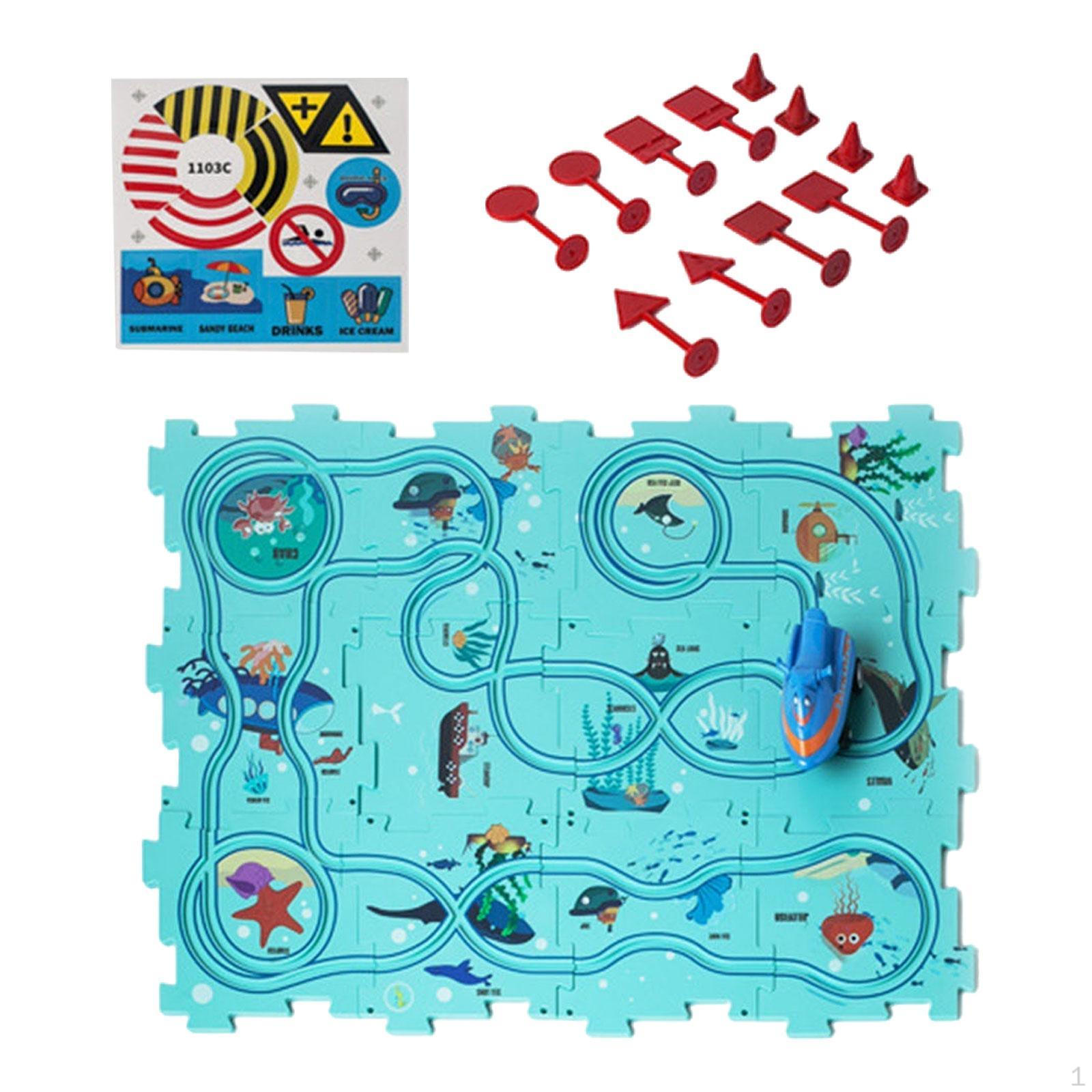 

Building Block Track Puzzle Set for Children and Toddlers Ocean Theme
