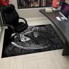 Dark Printed Carpet, Rug for Office Chair Living Room Bedroom Kitchen Room Decor Gifts.