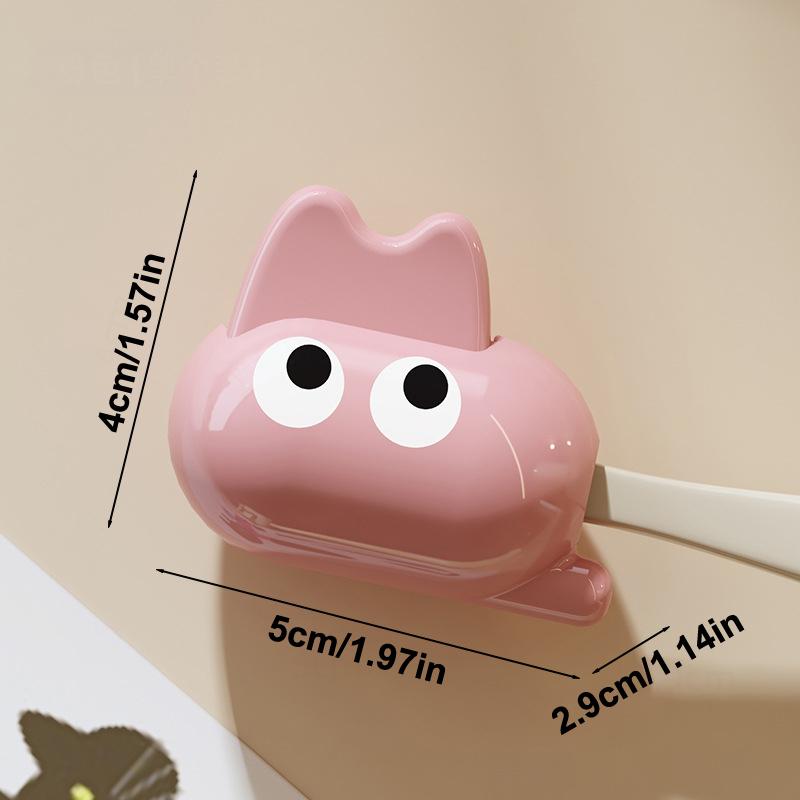 Portable Toothbrush Head Cover Clips Cat Plastic Dustproof Head Germproof Protector Caps For Travel Hiking Camping Bathroom