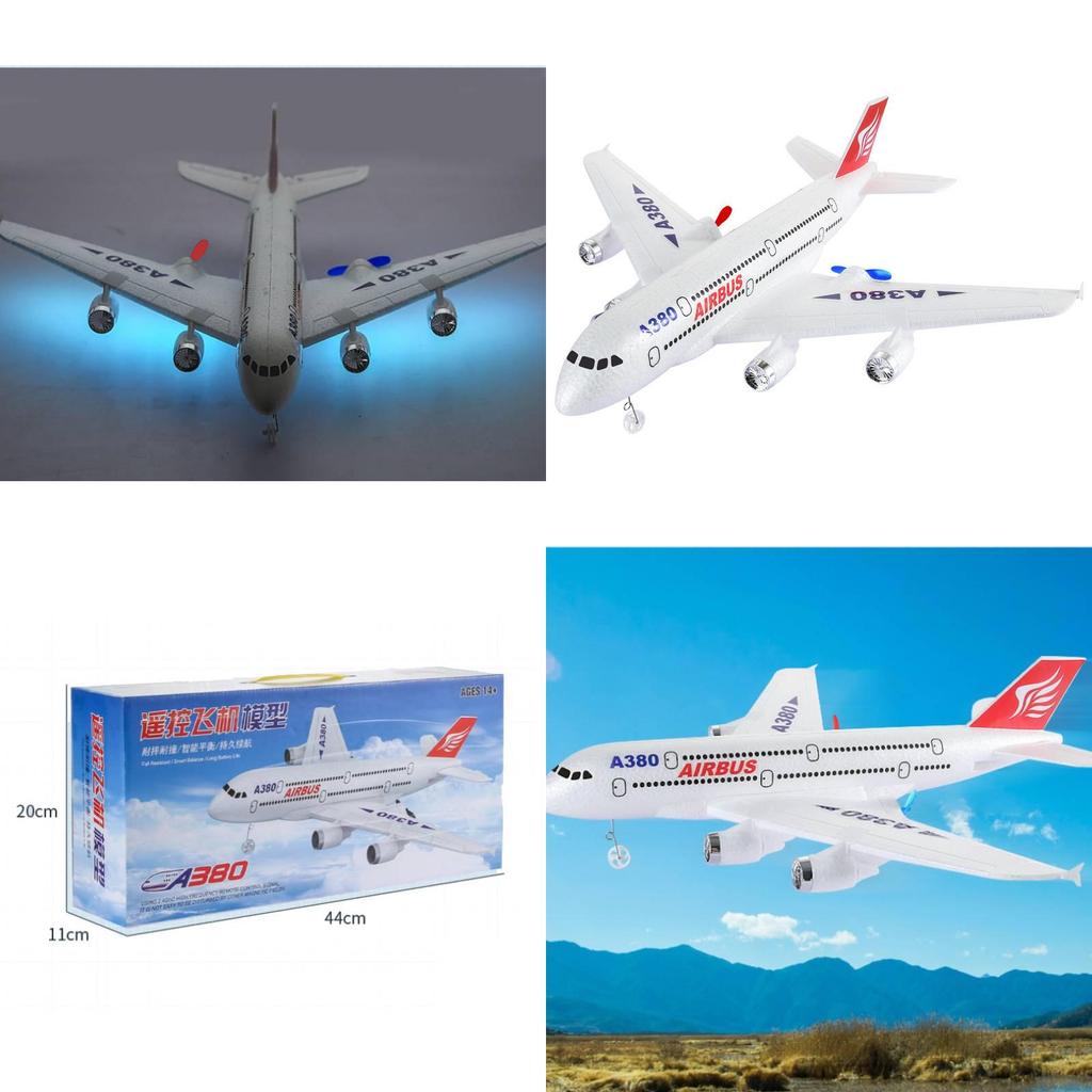 Dálkově ovládané letadlo A380 s LED světly pro kutily a letecké nadšence