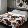 Cute Guinea Pig Animals Pattern Throw Blanket - Whimsical Pet Motif Cozy Soft Thick Accent for Home Office Sofa Camping