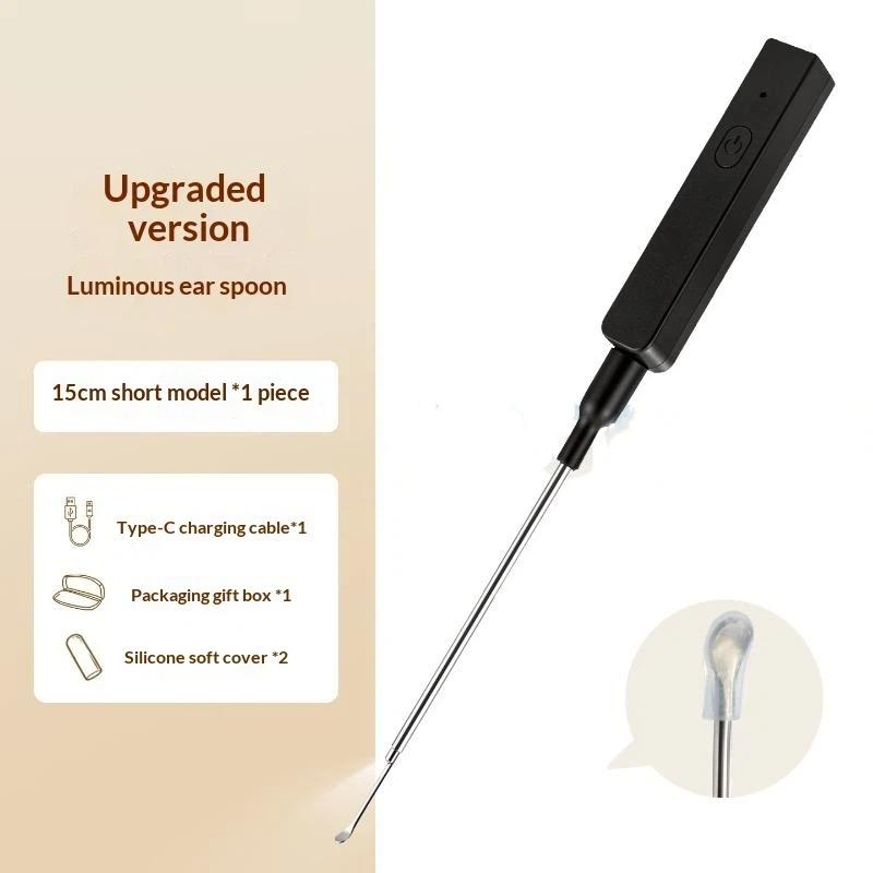 Children Ear Scoop Luminous Earwax Tweezers Silicone Advanced Visual Cerumen Hook Charging Ear Scraping Professional Tools Ears