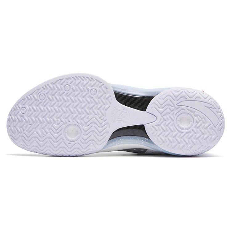 Anta Shock Wave 4 Cushioning Slip Resistant Abrasion Resistant Low top Basketball Shoes Men's Blue White 112311106-2