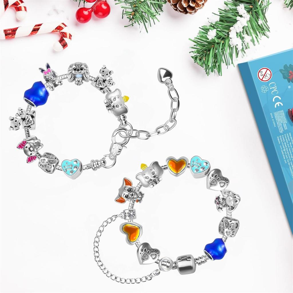 Festival Advent Calendar For Kids Festival 24 Days Countdown Calendar With DIY Bracelet Necklace Cute Charm Festival Holiday Ornament Gift