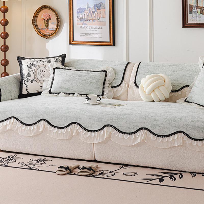 1pcs Chenille Couch Cushion for Living Room Four Seasons Universal Seat Mat Machine Washable Anti Slip Furniture Protector