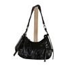Stylish Small PU Crossbody Bag Women - Punk Chic Urban Commuter Shoulder With Zip Phone Pocket