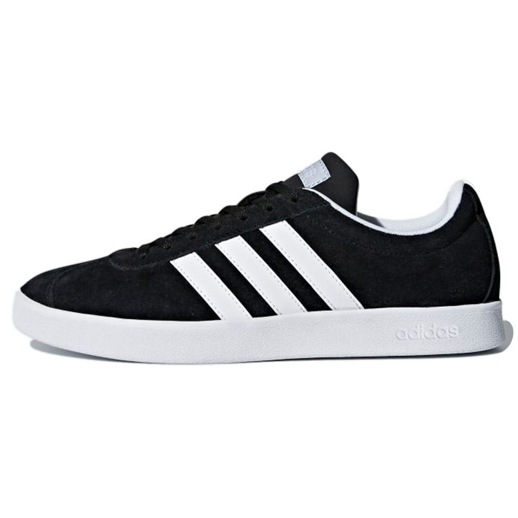 Adidas Neo Vl Court 2.0 Suede Low Top Skate Shoes Women Sneakers Black White DA9887