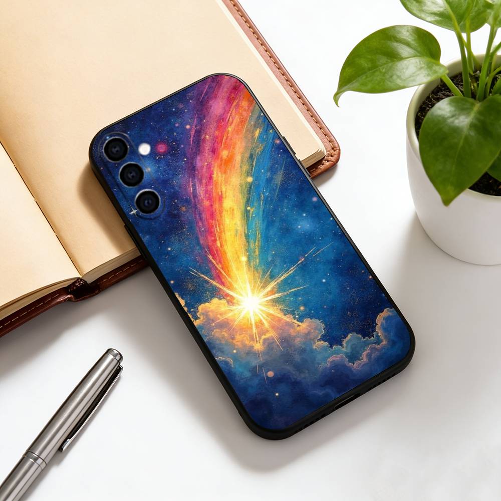 Colorful Phone Case For Samsung Galaxy A73,A72,A71,A70,A53,A52,A51,Others Soft Black Cover