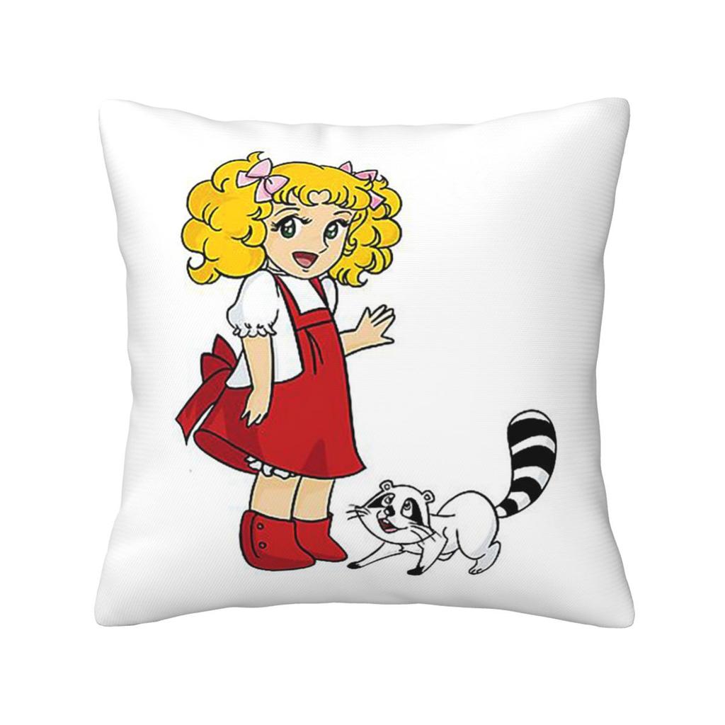 Candy Candy Cartoon Animated Square Pillowcase Cushion Cover Pillow Case Throw Pillow Cover for Home Sofa Living Room