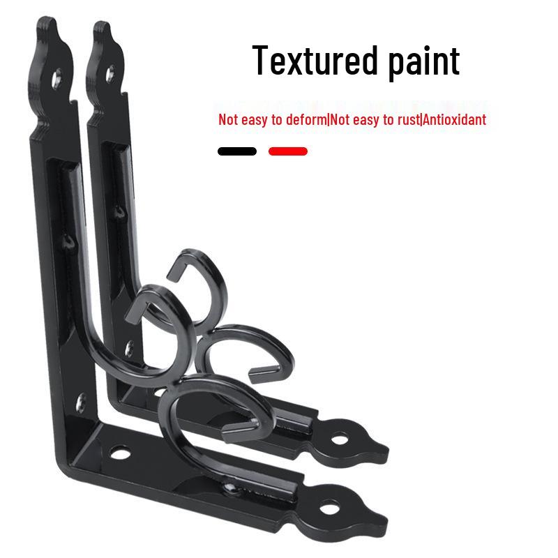 Wall-Mounted Iron Art Bookshelf/Planter Support