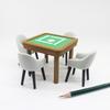 1/12 Scale Miniature Mahjong Table and Chair Model Figurine For Doll House With Realistic And Fine Detail Scene Setting