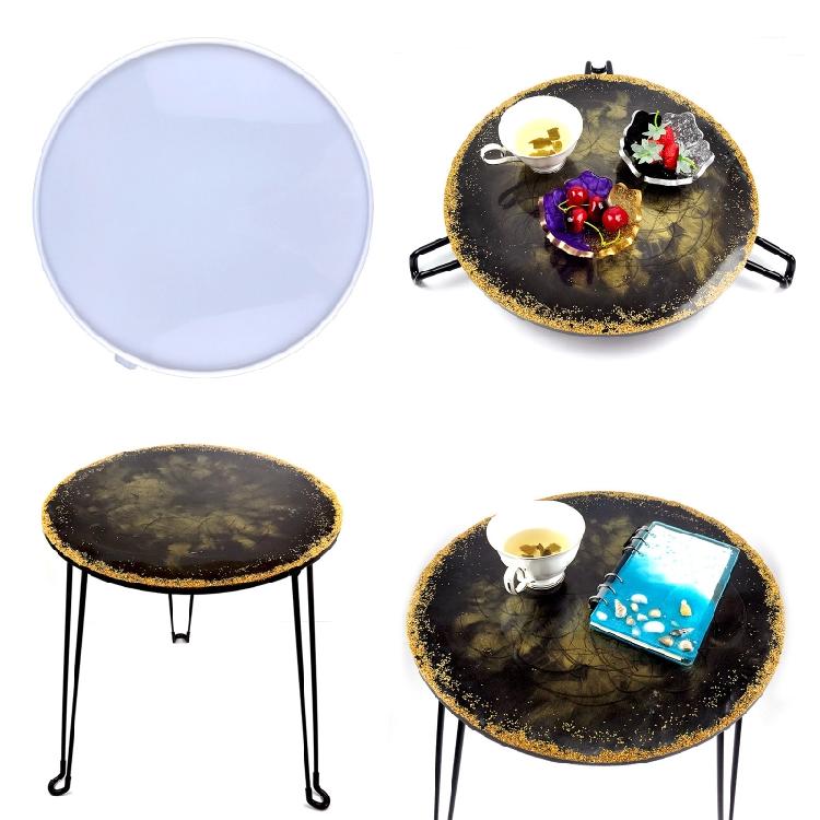 DIY Kristall Epoxy Große Tischform mit Tischfuß Harz Gießform für Dekoration
