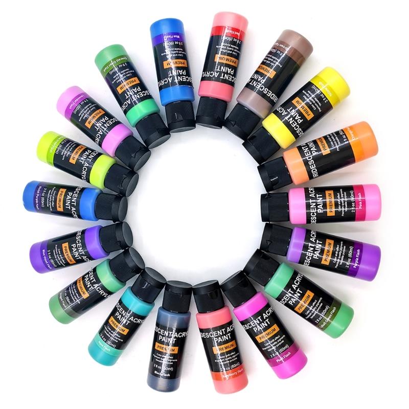 18 Piece Premium Acrylic Paint Collection Quick Drying And Waterproof For Multiple Applications