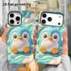 Phone Case: 2D Flat Design Suitable for iPhone 18 17 16 15 14 13 Pro Protective Case, Jelly Little Penguin, Perfect Christmas and Halloween Holiday Gi