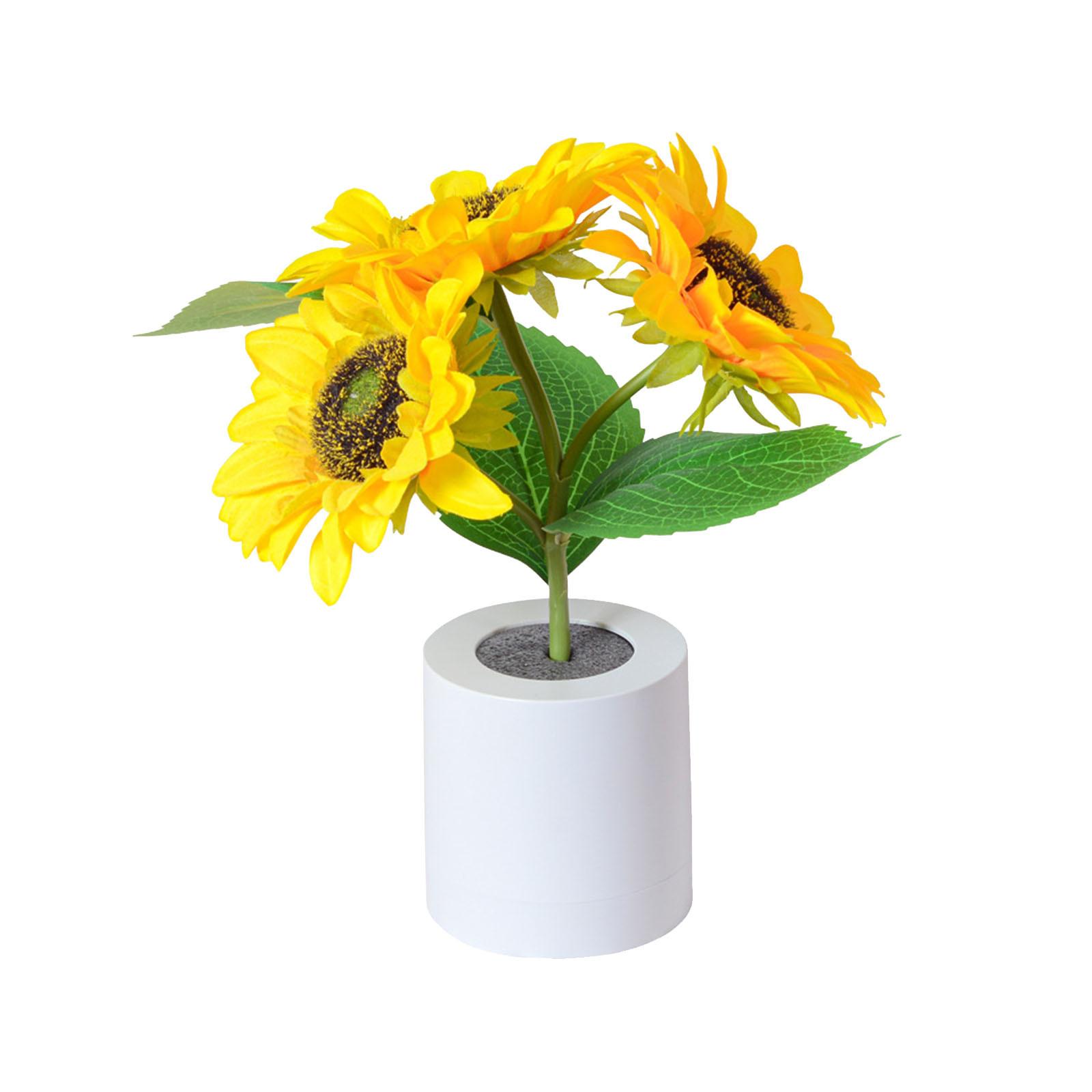

Лампа подсолнечника, USB аккумуляторная светодиодная ночная лампа подсолнечника, светодиодная ночная лампа с искусственным подсолнухом, атмосферные лампы, лампа подсолнечника, лампа в горшке с цветами One Size