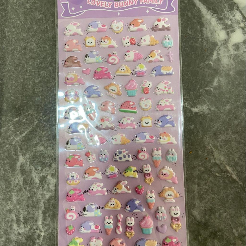 Kawaii Panda Animal 3D Bubble Cotton Stickers Lovely Cartoon Pattern Stickers Phone Shell Handmade DIY Decoration Decals