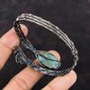 Cuprite Chrysocolla Bangle Copper Wire Wrapped Cuff Bracelet Gemstone Jewelry Adjustable Bangle Gift For Her Handmade Jewelry Copper Bangle