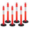 6 Pack Traffic Delineator Posts 1140 Mm Traffic Safety Cones Fillable Base