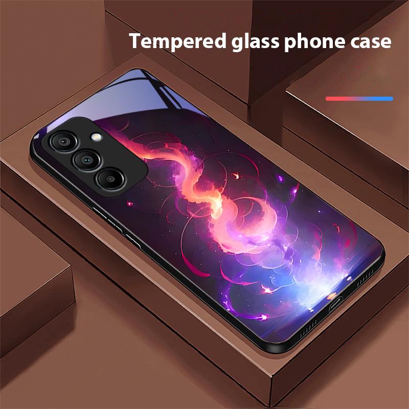 Feuerphönix Hohe Gangart Für Samsung Galaxy A15 5G 54 4G 51 50 24 35 90 71 12 51 53 52S 80 22 34 Schwarze Gehärtetes Glas Handyhülle