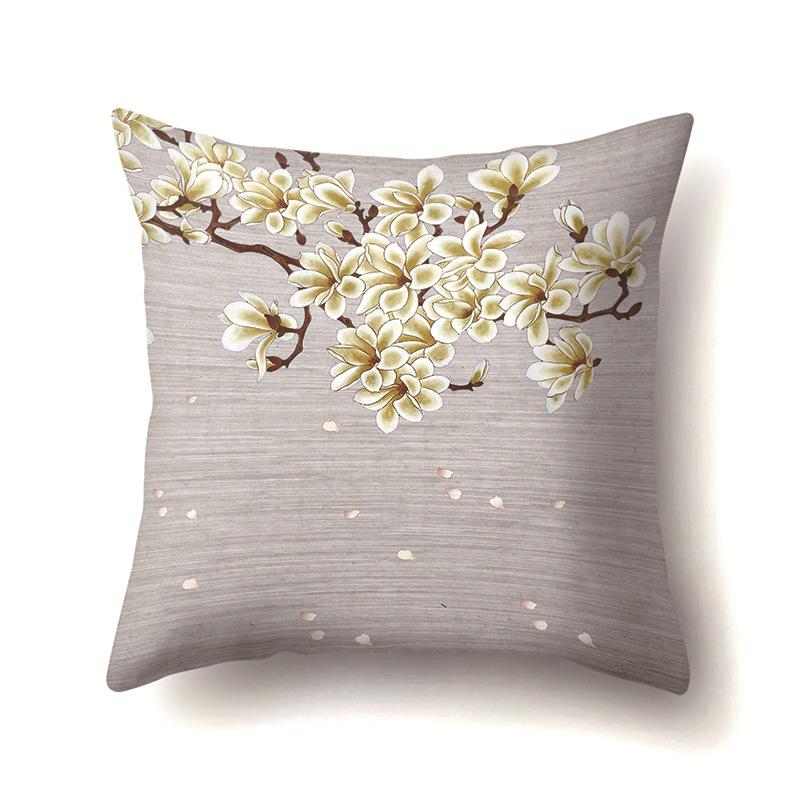 Geometric Branch Sofa Pillowcase Single-sided Office Cushion Cover Living Room Pillowcase Cycling Waist Pillowcase