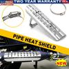 Universal Exhaust Muffler Chrome Heat Pipe Cover Shield Heel US Guard Motorcycle