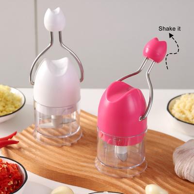 Rankinis česnakų smulkintuvas Nerūdijančio plieno ašmenys Lengvas česnakų smulkintuvas Indaplovėje plaunamas Virtuvės įrankis