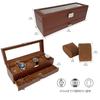Mocamoro Watch Holds 6 Watch Luxury Watch Collection for Clear Glass Gift Case, Watches, Two-Tier Box, Men, Top, Display,